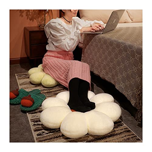 Baiyuruodie Flower Pillows, Cushions, Cute Room Decor and Plush Pillows for Bedroom Sofa Chairs (40cm, yellow01)