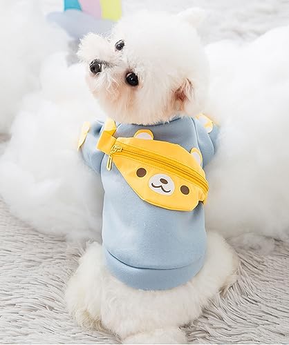 Dog Adorable Clothes with Sling Bag, Pet Cute Ourfit for Small Medium Girl Boy Puppy Dogs Cats, Machine Washable Sweatshirt Jacket Coat t-Shirt Costume Vest