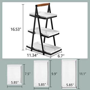 Yedio 3 Tier Serving Tray Set with Yedio 3 Tier Serving Tray