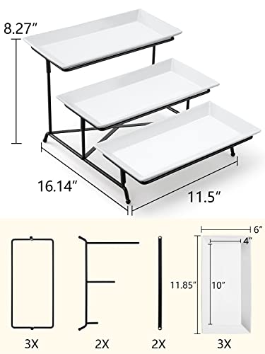 Yedio 3 Tier Serving Tray Set with Yedio 3 Tier Serving Tray