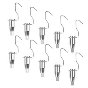 gretd 10pcs durable exhibition accessory display picture hanging easy install advertising board painting hook (color : silver, size : one size)