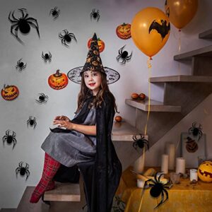 Vanleonet Halloween Wall Decorations DIY 3D Plastic Spider Decoration Stickers Halloween Decor Home Wall Window Indoor Outdoor Scary Spider 60 PCS