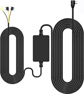 dash cam hardwire kit, type-c hard wired kit fuse for jomise g814/g810/k15/k17, car dash camera charger power cord, under-voltage protection, 12v-24v to 5v (10.8ft)