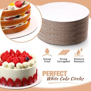 100 Pcs Round White Cake Boards 6 Inches Cardboard Cake Rounds Grease Proof Cake Base Disposable Cardboard Circles Pizza Cake Circles Cake Stands for Cake Pizza Decorating Baking Party Supplies