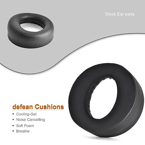 PS5 Cooling Gel Ear Pads - defean Replacement Ear Cushion Cover Cushion Compatible with Sony ps5 Wireless Headphone, Pulse 3D Wireless Headset, Vsilky Cool Fabric, High-Density Noise Cancelling Foam