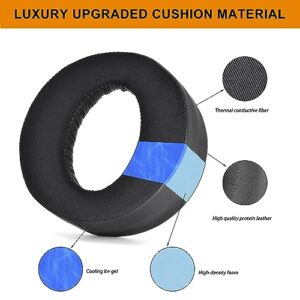PS5 Cooling Gel Ear Pads - defean Replacement Ear Cushion Cover Cushion Compatible with Sony ps5 Wireless Headphone, Pulse 3D Wireless Headset, Vsilky Cool Fabric, High-Density Noise Cancelling Foam