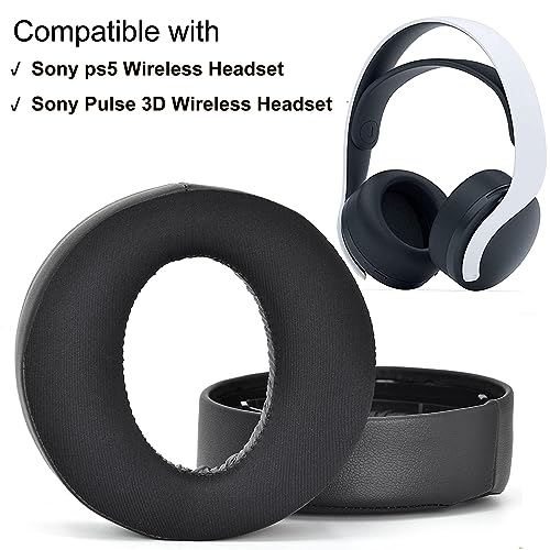 PS5 Cooling Gel Ear Pads - defean Replacement Ear Cushion Cover Cushion Compatible with Sony ps5 Wireless Headphone, Pulse 3D Wireless Headset, Vsilky Cool Fabric, High-Density Noise Cancelling Foam