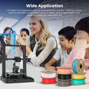 JAYO PLA Filament 1.75mm, Upgraded PLA Meta 3D Printer Filament 0.65KG, Diameter 1.75mm ± 0.02mm High Fluidity Fast Print 3D Printing Consumables, 1.4LBS White 3D Filament