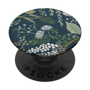 green floral botanical leaves fern foliage white berry popsockets standard popgrip