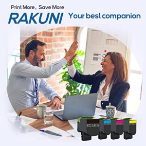 RAKUNI Remanufactured Toner Cartridge Replacement for Lexmark 24B7154 24B7155 24B7156 24B7157 C2240 XC2235 (High Yeild, 4Pack)