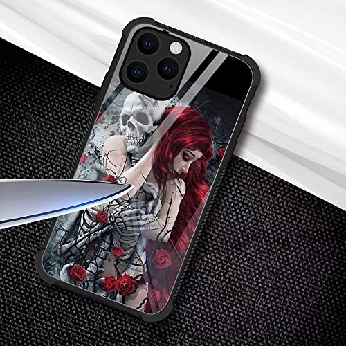 ZHEGAILIAN Case Compatible with iPhone 13 Pro Case,Skull and Girl Case for iPhone 13 Pro Case Men Boy,Drop Protection Soft TPU Bumper Case for iPhone 13 Pro Case 6.1-inch Skull and Girl