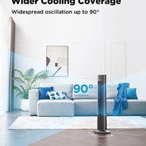 PELONIS 40''Oscillating Tower Fan | Remote Control | Quiet Stand Up Fan| Black & 30 Inch Oscillating Tower Fan, Black