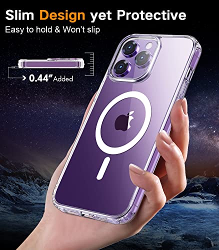 BOTOER for iPhone 14 Pro Max Phone Case,with 3 Pack Screen Protector + 3 Pack Camera Lens Protector,Ultra Thin Scratch Resistant Drop Magnetic Phone Case for iPhone 14 Pro Max 6.7 Inch