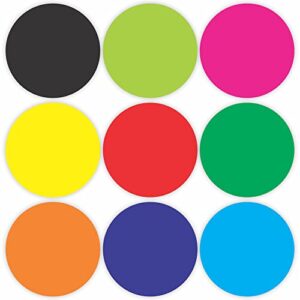 classroom line up spots - (pack of 40) 4" large multicolor floor decals social distance helper stickers color code dots labels