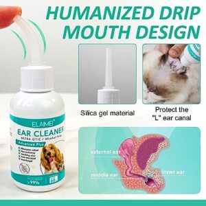 SUPSERSR Dog Ear Cleaner 60ML, Dog & Cat Ear Cleaning Solution,Pet Ear Wash Cleaner Treatment & Controlling Odor…