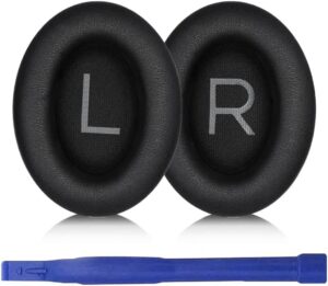 aiivioll qc45 replacement ear pads cushions earpads for bose qc45 wireless headphones softer leather high-density noise cancelling foam,earpads repair part（black）