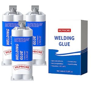 metal glue, 1.76oz 2 part liquid metal welding epoxy glue, marine filler repair putty, high-temperature resistant heavy duty ab glue(3 pcs)