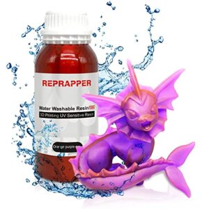 reprapper 203 uv-resin, dual color water washable 3d resin for lcd 3d printer 500g blueish purple
