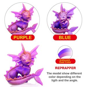 RepRapper 203 UV-Resin, Dual Color Water Washable 3D Resin for LCD 3D Printer 500g Blueish Purple