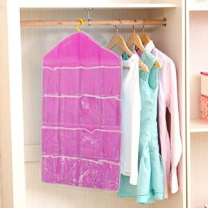 Hanging Closet Organizer and Storage Shelves, 16 Pockets Large Wardrobe Clothes Organizer for Closet, Storage Organizer, Hanging Storage Bag for Bra Socks Underwear Underpants Leggings Tights Beige