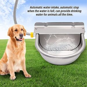 Stainless Steel Automatic Livestock Waterer Dog Water Bowl Feeder Water Dispenser Outdoor Horse Watering Trough Animal Drinking Tank for Dog Cow Cattle Horse Goat Pig Chicken Donkey