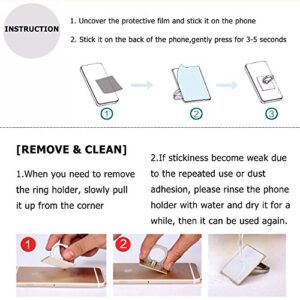 8 pcs Transparent Cell Phone Ring Holder, CNYMANY Finger Grip Kickstand Stand for Universal Smartphone Case Accessories - 8 Shapes