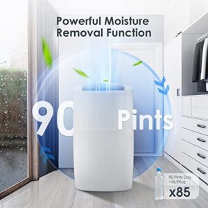 Portable Air Conditioner - Rintuf 2022 14000 BTU Portable AC Unit, Cools Rooms up to 700 Sq.ft, Also as Dehumidifier & Fan, with 24H Timer Remote Control Window Kit Exhaust Hose for Home Living Rooms Bedroom