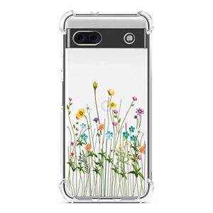 TOPNOW Compatible with Google Pixel 6A Case (2022), Design with Shockproof Corner and Exquisite Pattern, Ultra Slim TPU Bumper Protective Cover for Pixel 6a 5G Grass