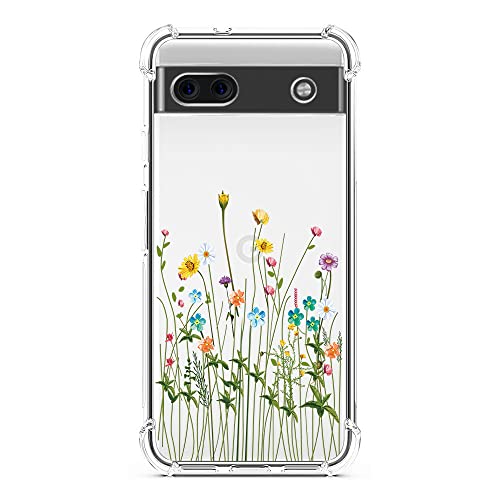 TOPNOW Compatible with Google Pixel 6A Case (2022), Design with Shockproof Corner and Exquisite Pattern, Ultra Slim TPU Bumper Protective Cover for Pixel 6a 5G Grass