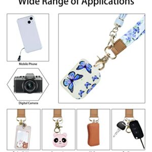 AirPod Pro Case with Keychain Wristlet, OULRAEFS Soft Silicone Skin Case Cute AirPods Pro Case Protective Case Cover with Wrist Key Lanyard for Airpods Pro 2019, Gifts for Women, Butterfly(Luminous)