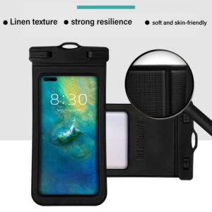 Waterproof Phone Pouch Floating [2 Pack][7"], Waterproof Phone Case with Neck Lanyard for iPhone 13 12 11 Pro Max XS XR Galaxy S22/21/20 Plus Note 10/9, Pixel 4 XL, Black+Green