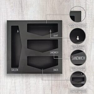 Ziplock Bag Storage Organizer (Black)