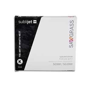 Sawgrass SubliJet UHD Sublimation Ink SG500 & SG1000 - Black (31ml) and 2 Rolls of ProSub Heat Resistant Tape