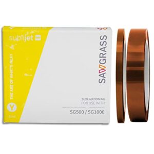 sawgrass sublijet uhd sublimation ink sg500 & sg1000 - yellow (31ml) and 2 rolls of prosub heat resistant tape