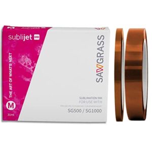 sawgrass sublijet uhd sublimation ink sg500 & sg1000 - magenta (31ml) and 2 rolls of prosub heat resistant tape