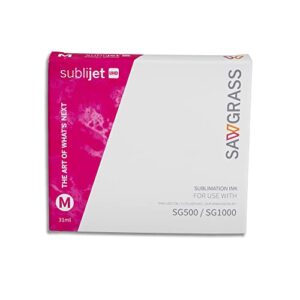 Sawgrass SubliJet UHD Sublimation Ink SG500 & SG1000 - Magenta (31ml) and 2 Rolls of ProSub Heat Resistant Tape