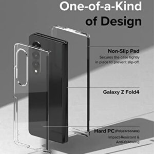 Ringke Slim [Anti-Yellowing Material] Compatible with Samsung Galaxy Z Fold 4 5G Case (2022) for Minimalist Yet Sturdy, Solid Sleek Transparent Cover with Non-Slip Pad for Galaxy Z Fold4 - Clear