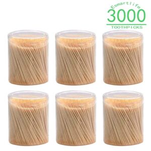 esmartlife 1500 count bamboo toothpicks,sturdy smooth finish bamboo tooth picks, cocktail picks, toothpicks for appetizers ,toothpicks wood