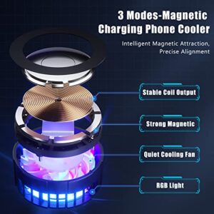 BENKS Magnetic Wireless Charger Phone Cooler Radiator for iPhone 13/12 Series,Fast Wireless Charging Cooling Fan Heat Dissipation for Game Compatible with Magsafe Wireless Charging for iPhone 13/12