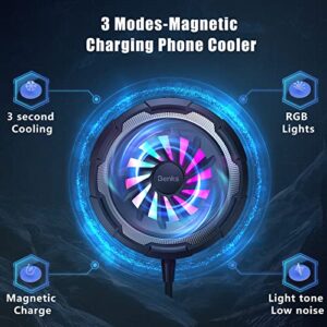 BENKS Magnetic Wireless Charger Phone Cooler Radiator for iPhone 13/12 Series,Fast Wireless Charging Cooling Fan Heat Dissipation for Game Compatible with Magsafe Wireless Charging for iPhone 13/12