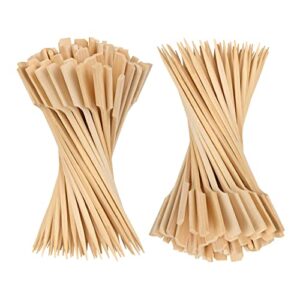 4.7 Inch Bamboo Skewers, 300 PCS Bamboo Paddle Wood Picks, Toothpicks for Appetizers, Cocktail Picks for Drinks, Food Picks, BBQ, Sandwich, Barbecue Snacks.