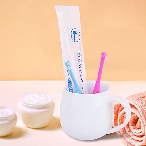 Sibba 6 Pack Tufted Brush Soft Single Tuft Brace Toothbrush Dental Orthodontic Brush End-Tuft Tapered Toothbrush Compact Interdental Interspace Brush for Detail Cleaning