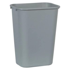 mdmprint 10 gal. lldpe rectangular trash can, gray