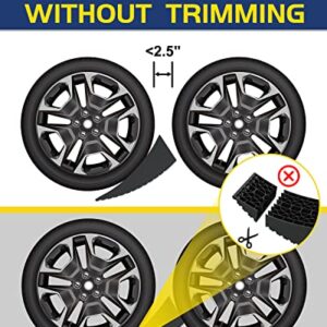 TGBOX RV Leveling Blocks Ramp Kit, 2 Packs Camper Leveler System for Travel with Two Chocks, 2 Anti-Slip Mats, 1T Bubble Level and Carry Bag, Up to 35000 LBS, Easier & Faster to Level Camper-Yellow