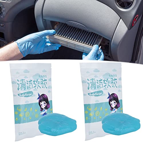 plplaaoo Keyboard Cleaner, 2 Bag Cleaning Gel for Car,Car Cleaning Gel Universal Dust Cleaner,for Dust Cleaning,Car Vents,Cameras,Laptops,PC,Home Office Accessories