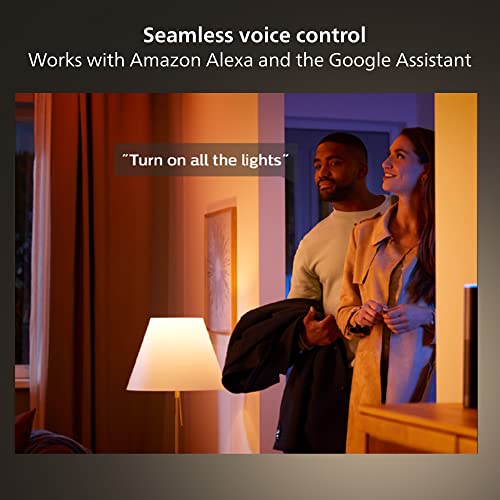 Philips Hue Bridge + Gradient Signe Table Lamp, Compatible with Alexa, Apple HomeKit and Google Assistant, Black