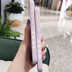 Sunswim for Galaxy A53 5G Case Cute Flowers Daisy Pattern Full Camera Lens Protection Shockproof TPU Bumper Liquid Silicone Protective Cover Phone Cases for Samsung Galaxy A53 5G 6.5" 2022-Purple