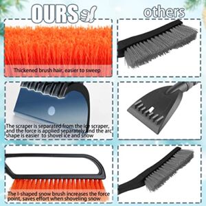 BHYTAKI Snow Brush and Detachable Ice Scraper, 27" Snow Removal Tool Car Brush with Ergonomic Comfortable Foam Grip for Christmas Car Truck SUV- No Scratch (Heavy Duty ABS, PVC Brush)