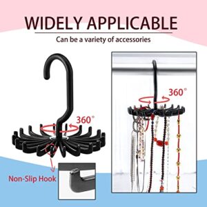 2Pack Circular Tie Hanger Updated Twirl Tie Rack Adjustable Twirl Tie Rack Tie Belt, Multipurpose Organizer for Closet Storage