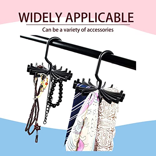 2Pack Circular Tie Hanger Updated Twirl Tie Rack Adjustable Twirl Tie Rack Tie Belt, Multipurpose Organizer for Closet Storage